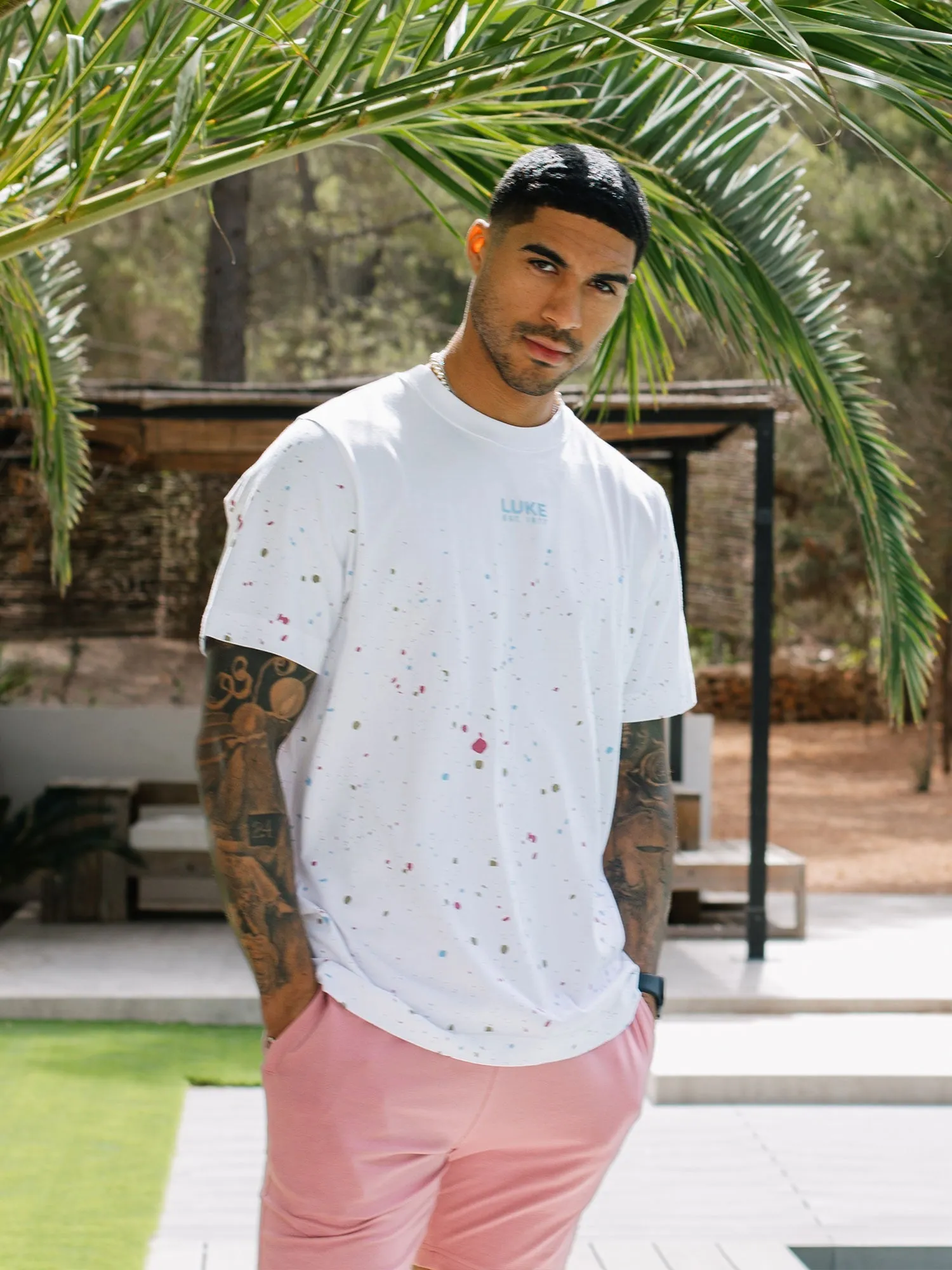 ST KITTS PAINT SPLATTER RELAXED FIT T-SHIRT sold by Luke 1977 product image thumbnail 5