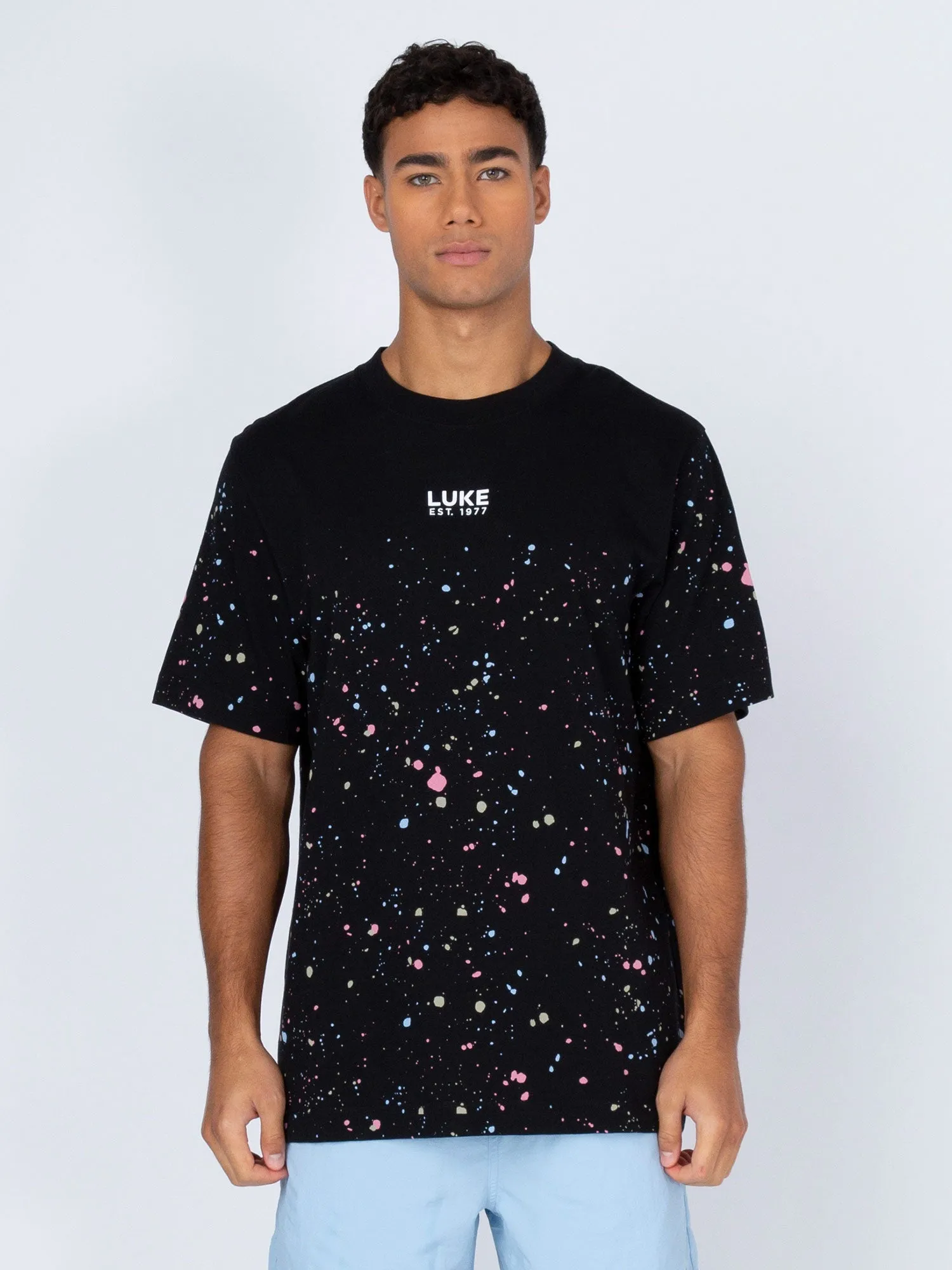 ST KITTS PAINT SPLATTER RELAXED FIT T-SHIRT sold by Luke 1977 product image thumbnail 2