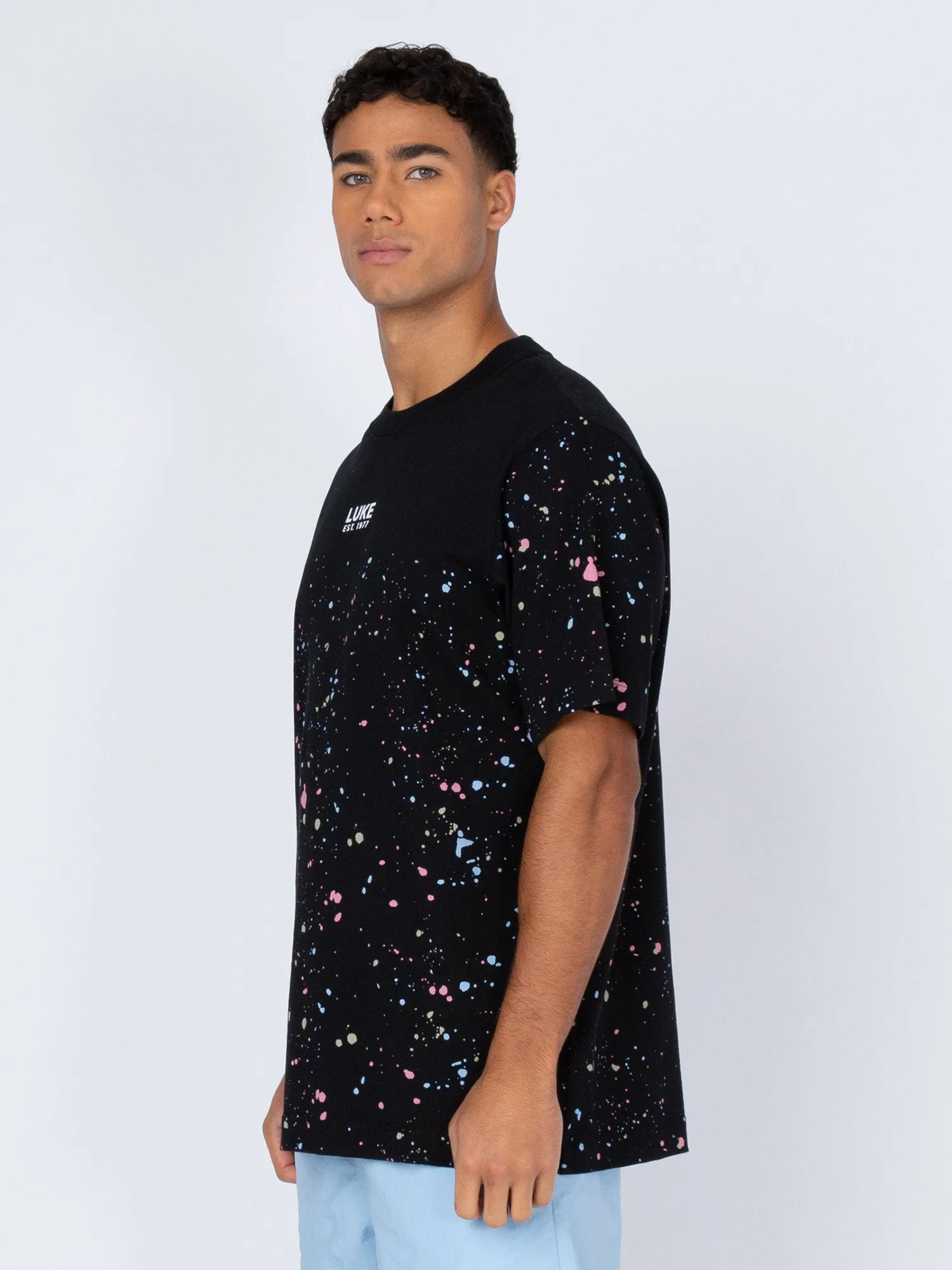ST KITTS PAINT SPLATTER RELAXED FIT T-SHIRT sold by Luke 1977 product image thumbnail 3