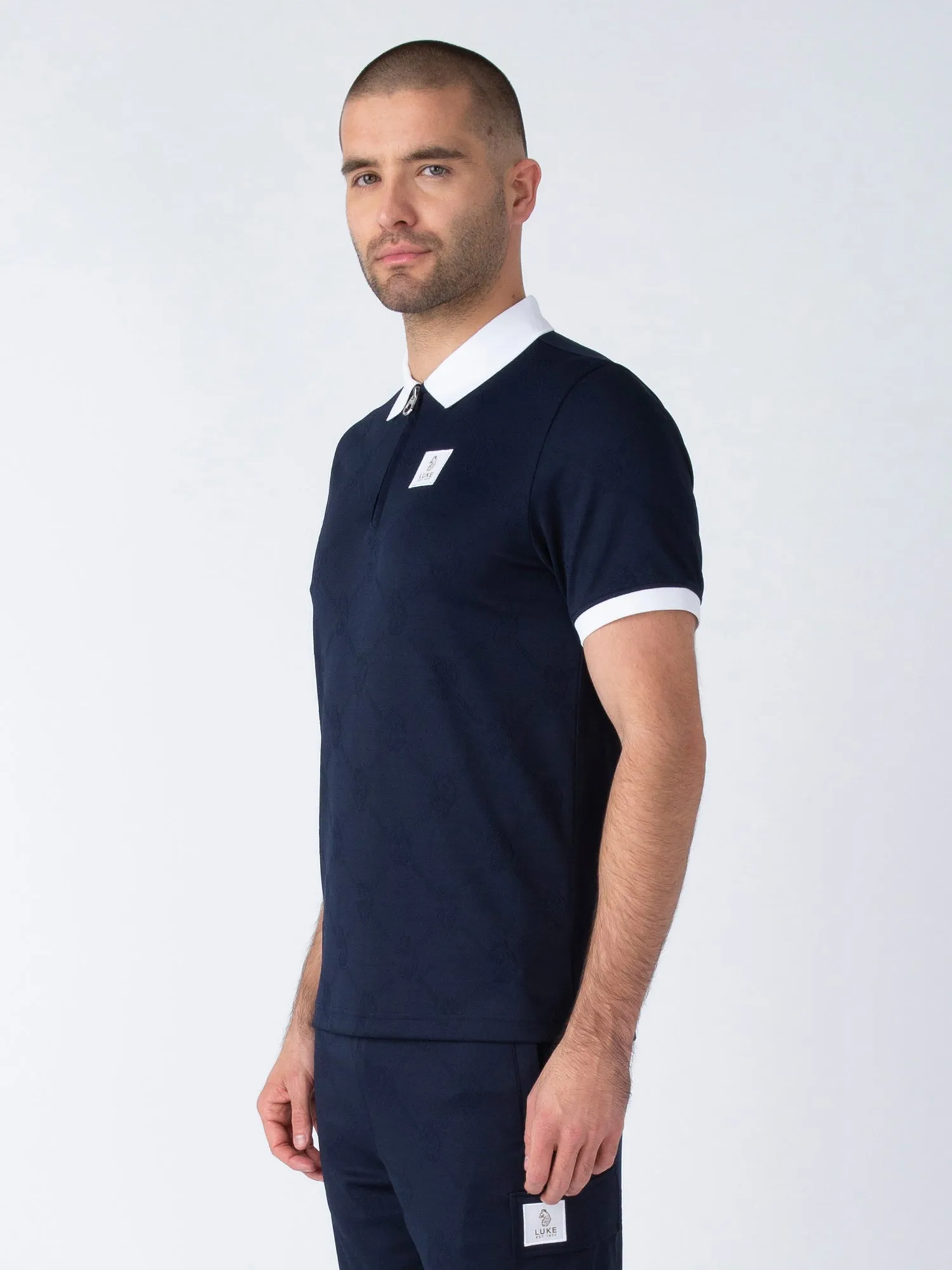 BAUER JACQUARD ZIP POLO sold by Luke 1977 product image thumbnail 3