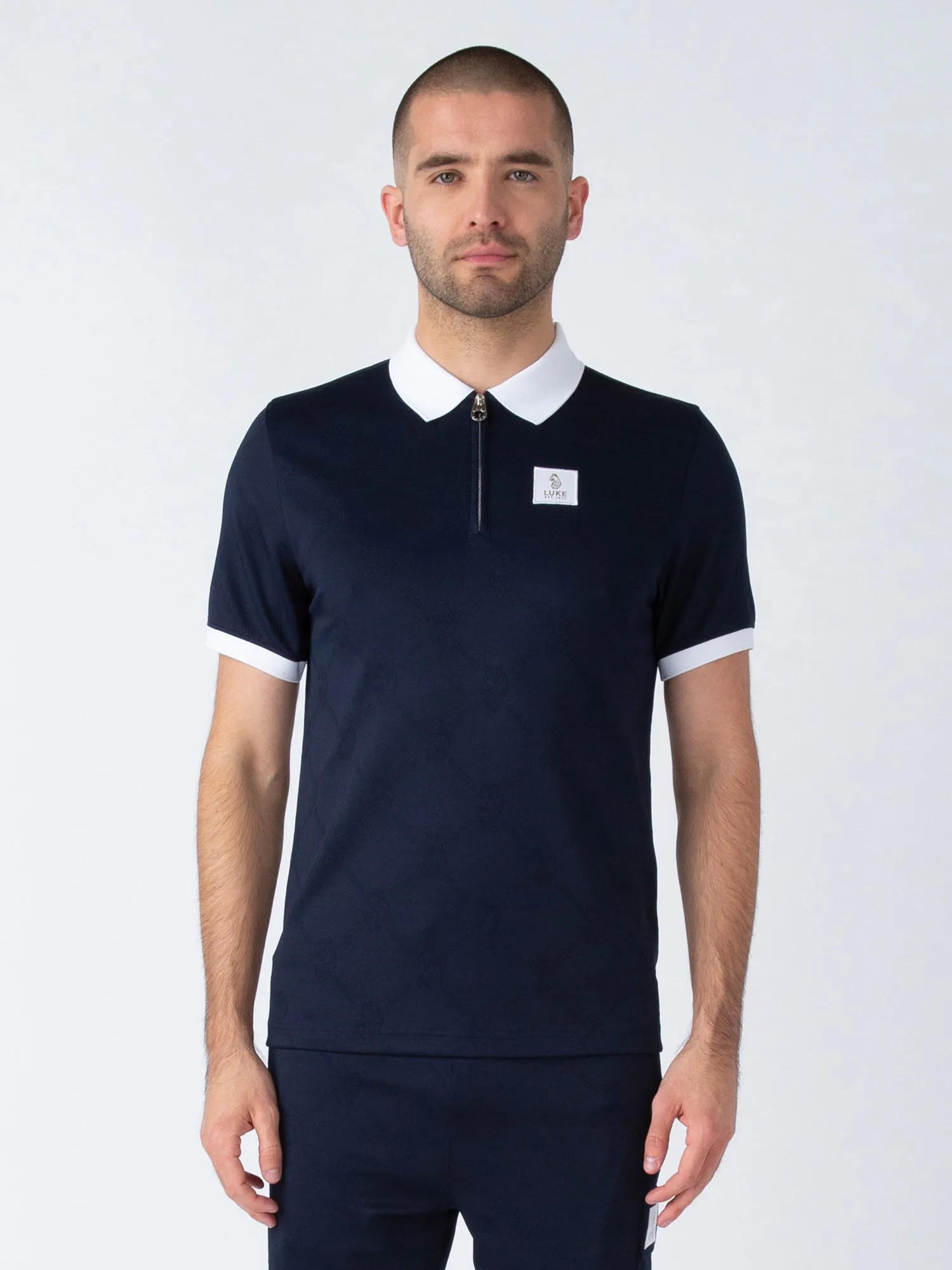 BAUER JACQUARD ZIP POLO sold by Luke 1977 product image thumbnail 2