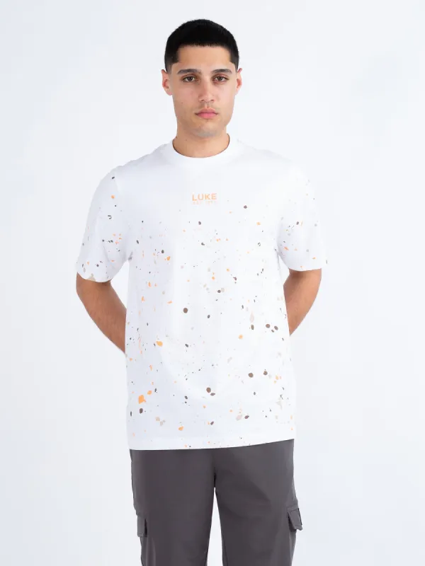 ST KITTS PAINT SPLATTER T-SHIRT sold by Luke 1977
