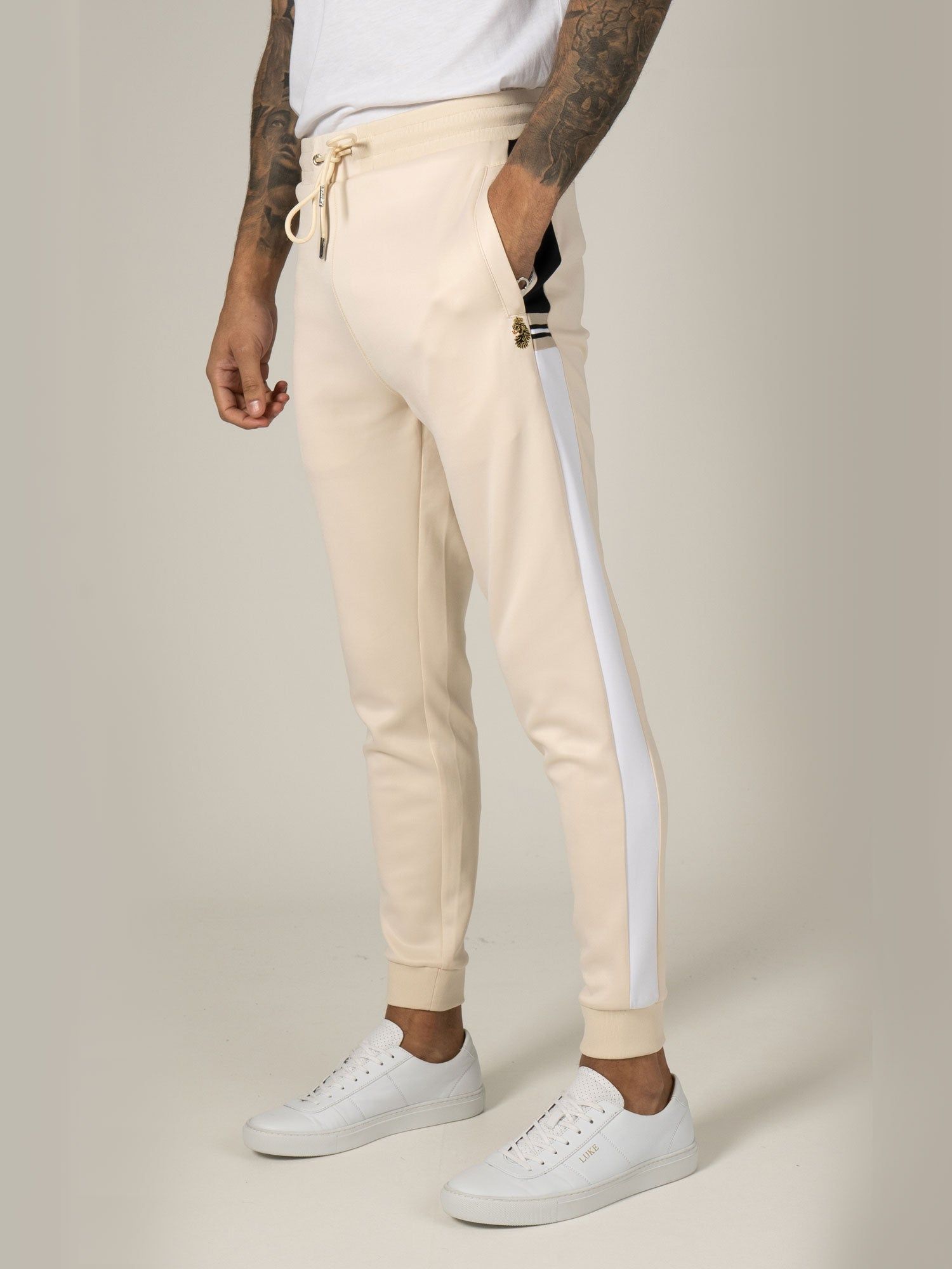 LASHING CUFFED PANEL TRAINING JOGGERS sold by Luke 1977