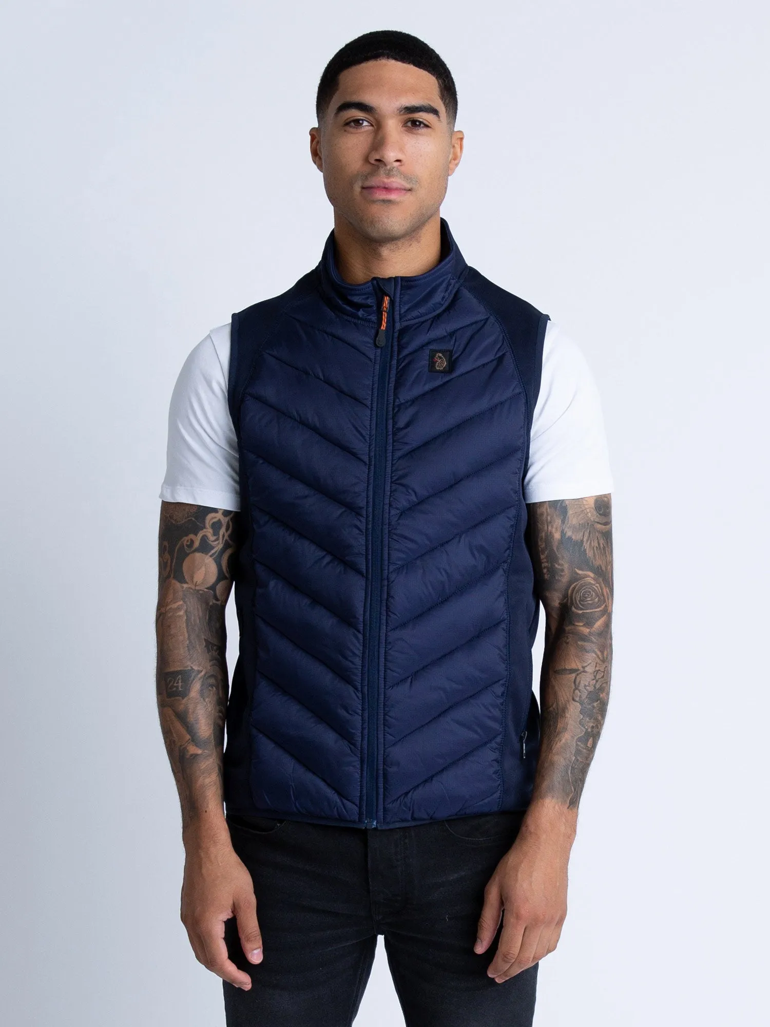 PRINT MASTER QUILTED GILET sold by Luke 1977 product image thumbnail 2