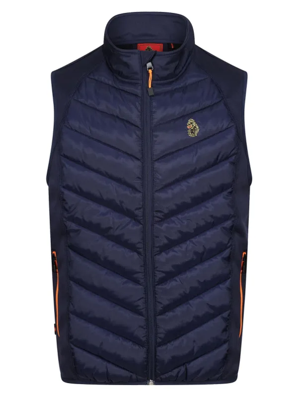 PRINT MASTER QUILTED GILET sold by Luke 1977