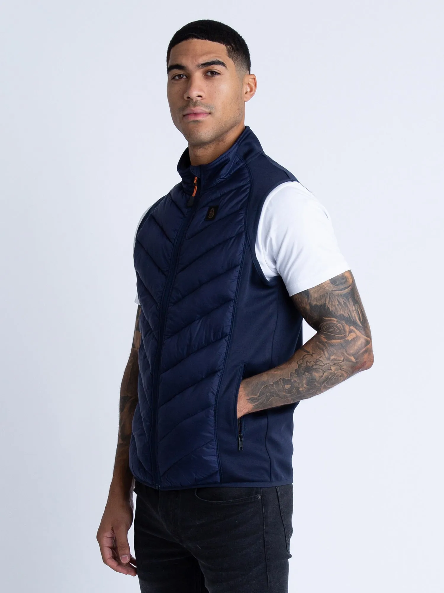 PRINT MASTER QUILTED GILET sold by Luke 1977 product image thumbnail 3