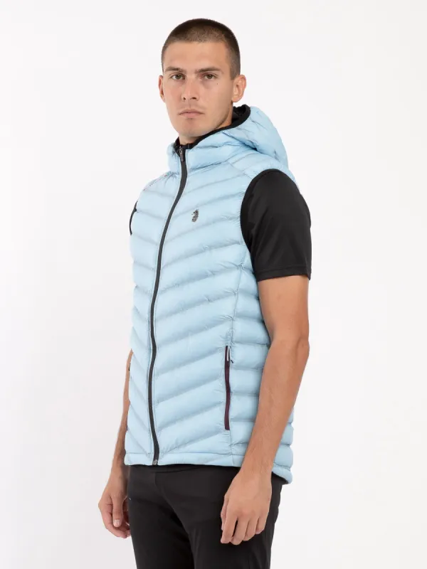 GLOBAL LIGHTWEIGHT QUILTED HOODED GILET sold by Luke 1977