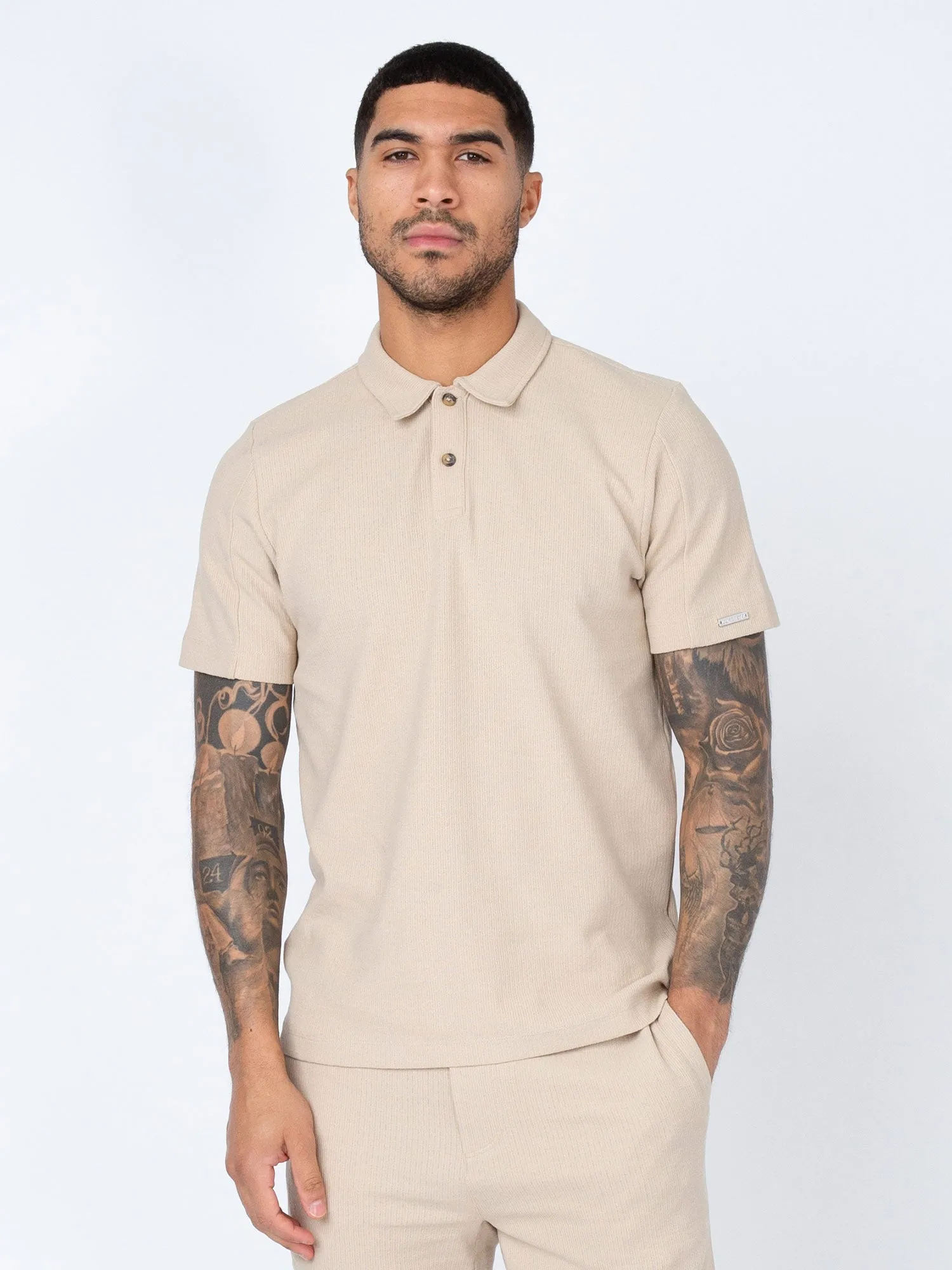 FUEGO TEXTURED WAFFLE POLO sold by Luke 1977 product image thumbnail 2