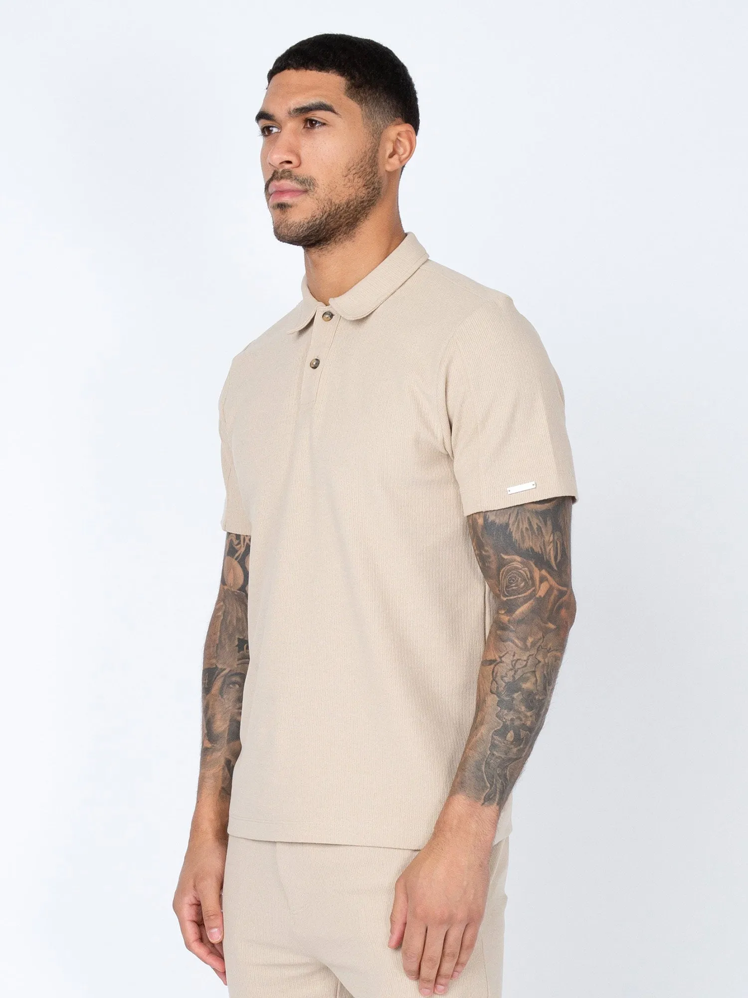 FUEGO TEXTURED WAFFLE POLO sold by Luke 1977 product image thumbnail 3