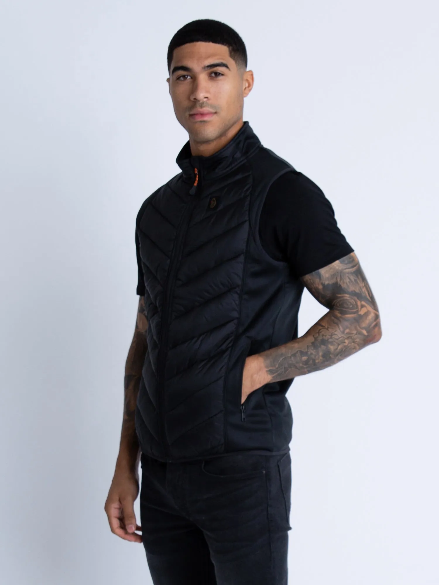 PRINT MASTER QUILTED GILET sold by Luke 1977 product image thumbnail 3