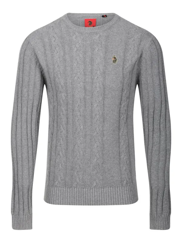 MORDEN TEXTURED CREW NECK KNITTED JUMPER sold by Luke 1977