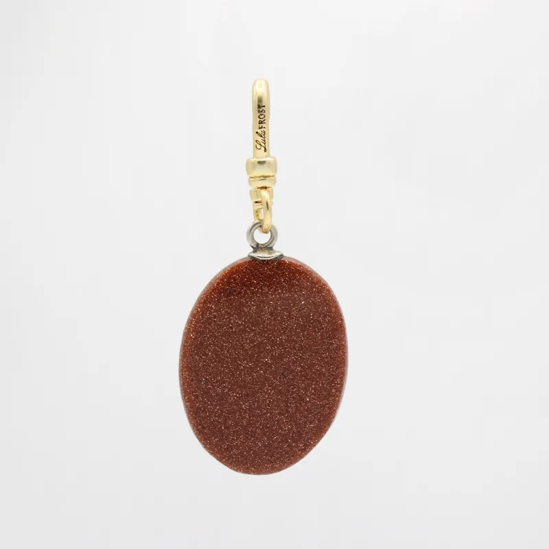 Antique Victorian Goldstone Oval Danielle Charm sold by Lulu Frost
