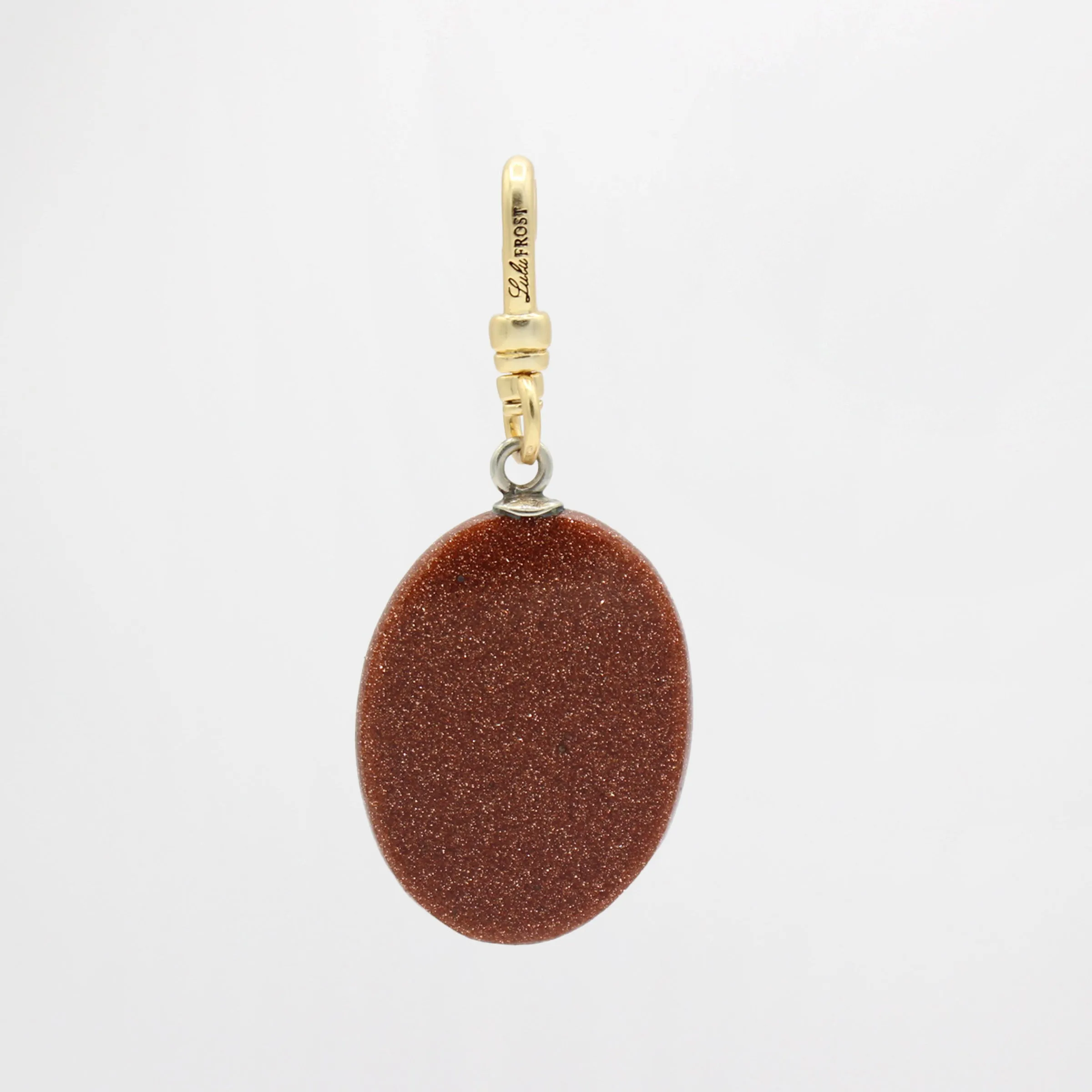 Antique Victorian Goldstone Oval Danielle Charm sold by Lulu Frost