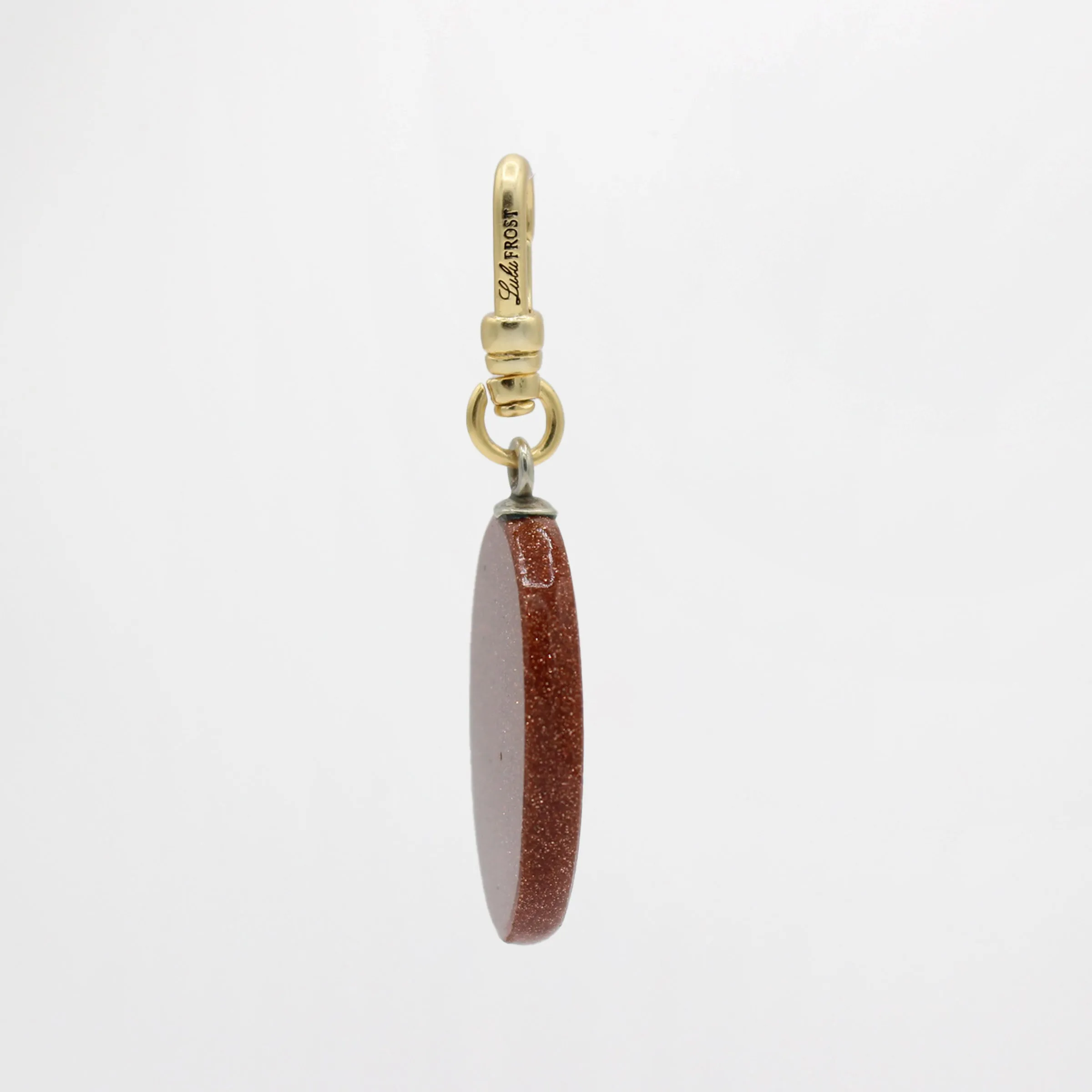 Antique Victorian Goldstone Oval Danielle Charm sold by Lulu Frost product image thumbnail 2