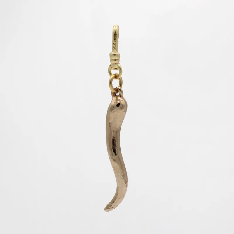 Gold Vermeil Lucky Cornicello Rustica Vintage Charm sold by Lulu Frost