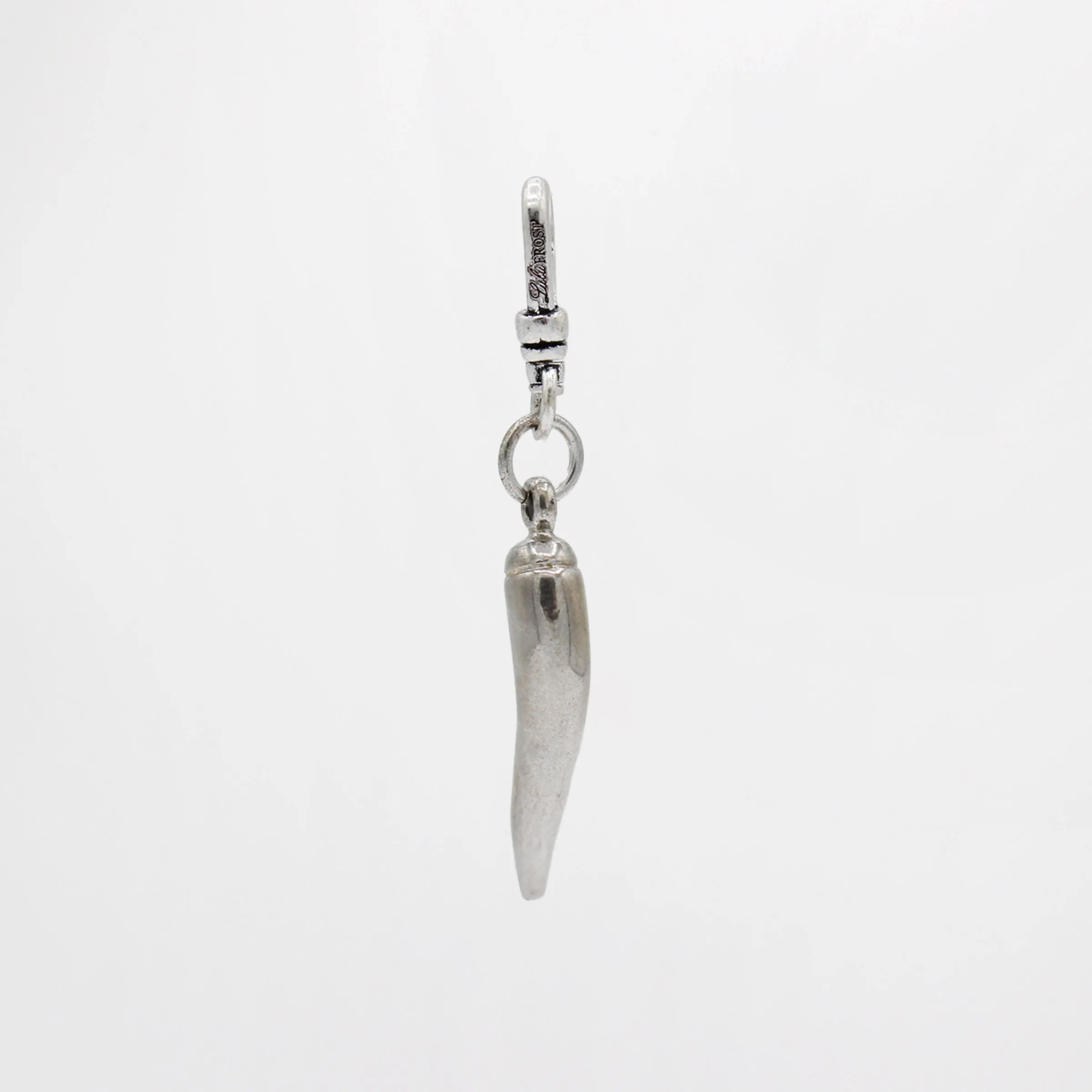 Vintage Frosted Silver Cornicello Luck O the Italian Charm sold by Lulu Frost product image thumbnail 3