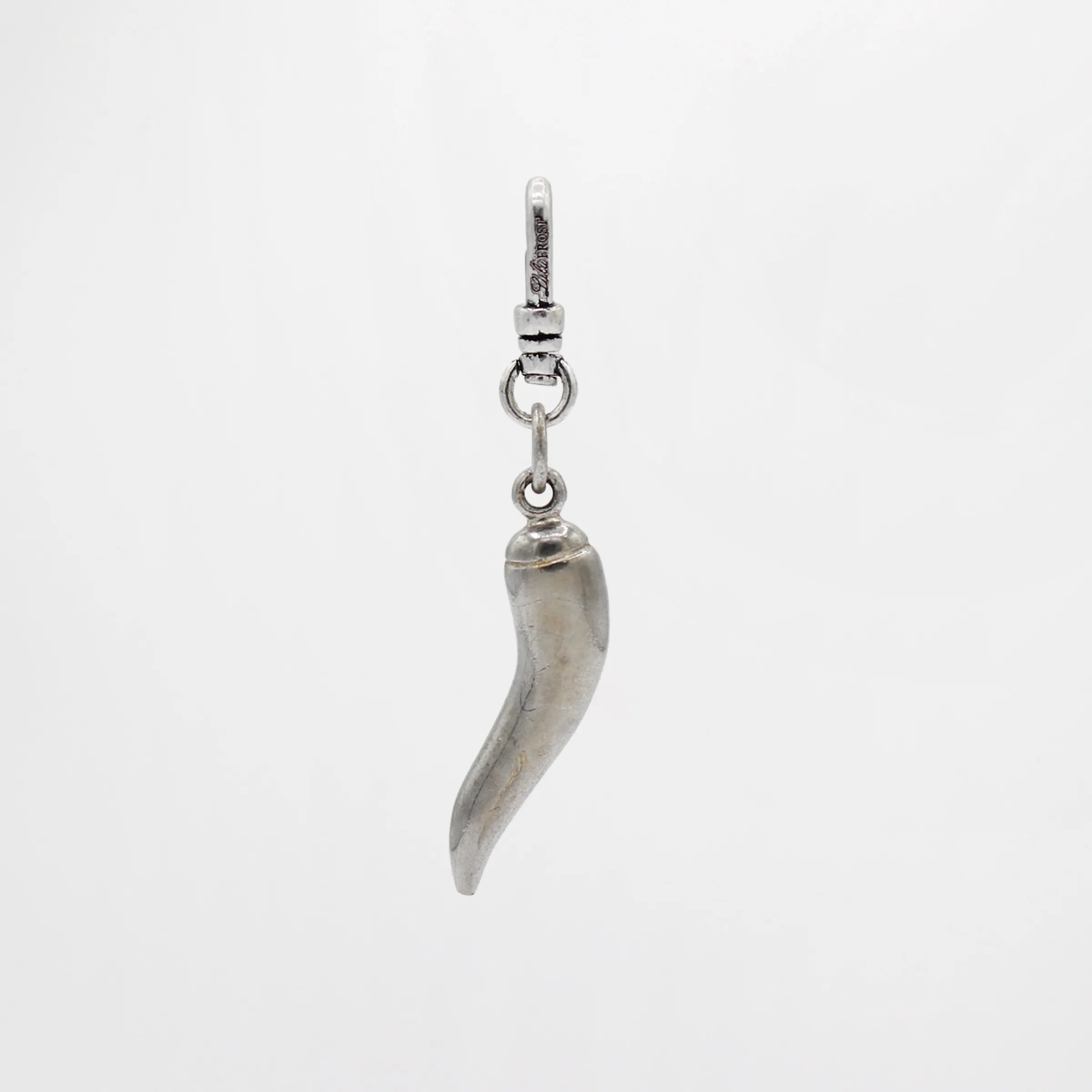 Vintage Frosted Silver Cornicello Luck O the Italian Charm sold by Lulu Frost product image thumbnail 2