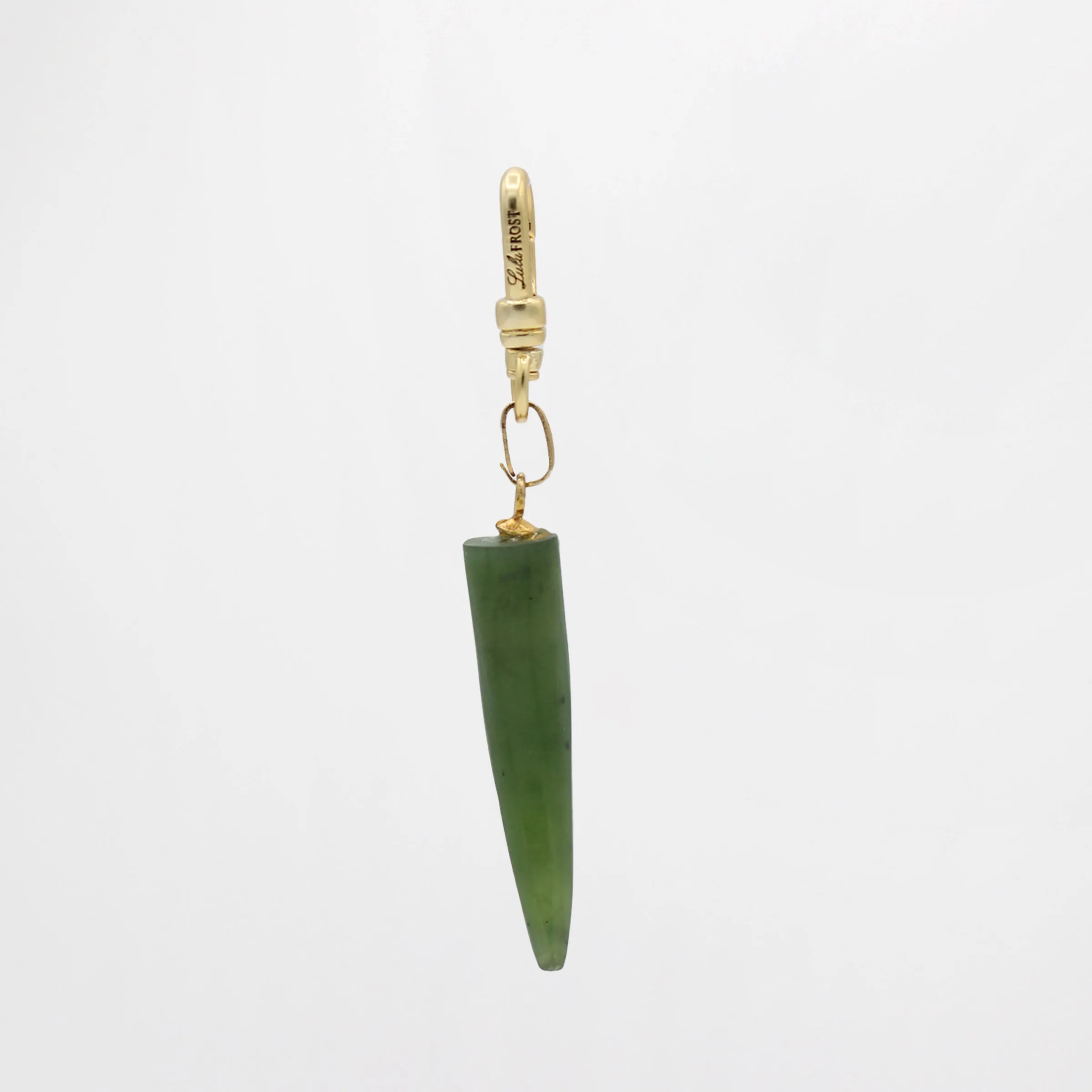 Vintage Spinach Jade Horn of Luck Charm sold by Lulu Frost product image thumbnail 3