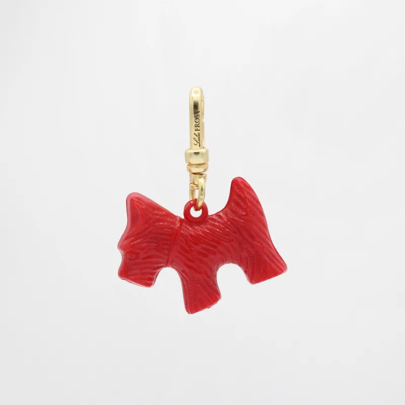 St. Paddy's Day Celluloid Crackerjack Scottie Dog Cherry Red Charm sold by Lulu Frost
