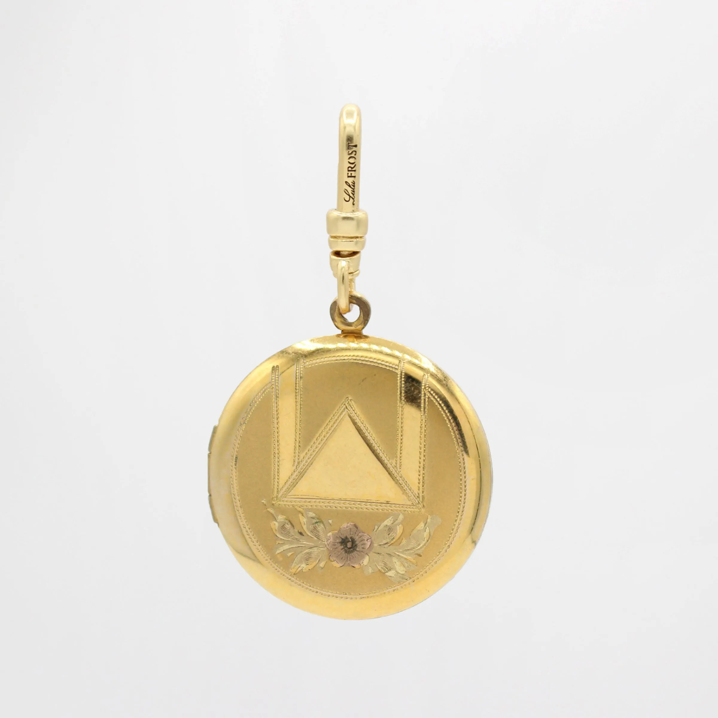 Vintage 1950's Blooming Rose Pyramid Locket Louisa Charm sold by Lulu Frost