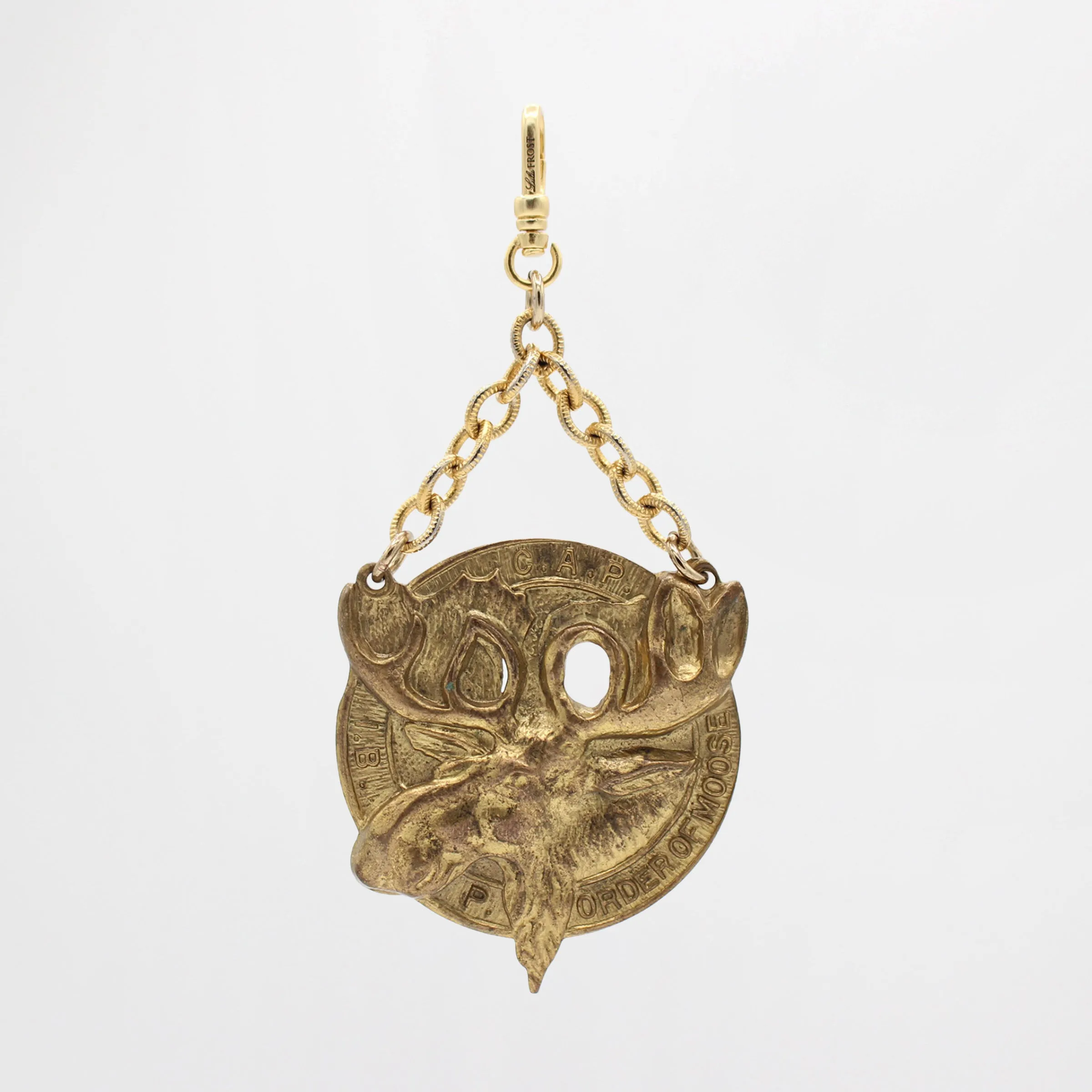 Vintage Order Of The Moose Brass Charm sold by Lulu Frost