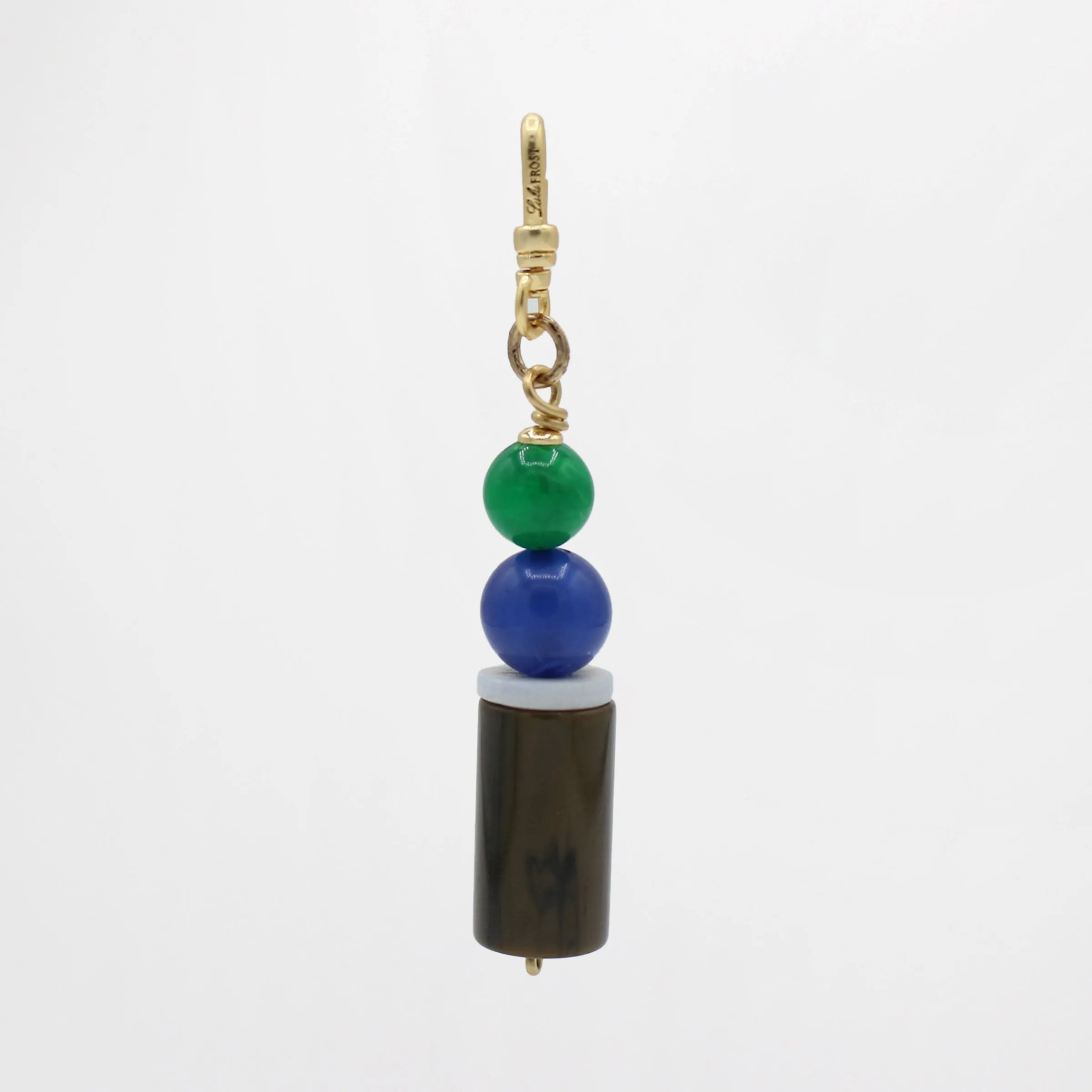 St Paddy' Vintage Bakelite Green and Blue Totem Charm sold by Lulu Frost