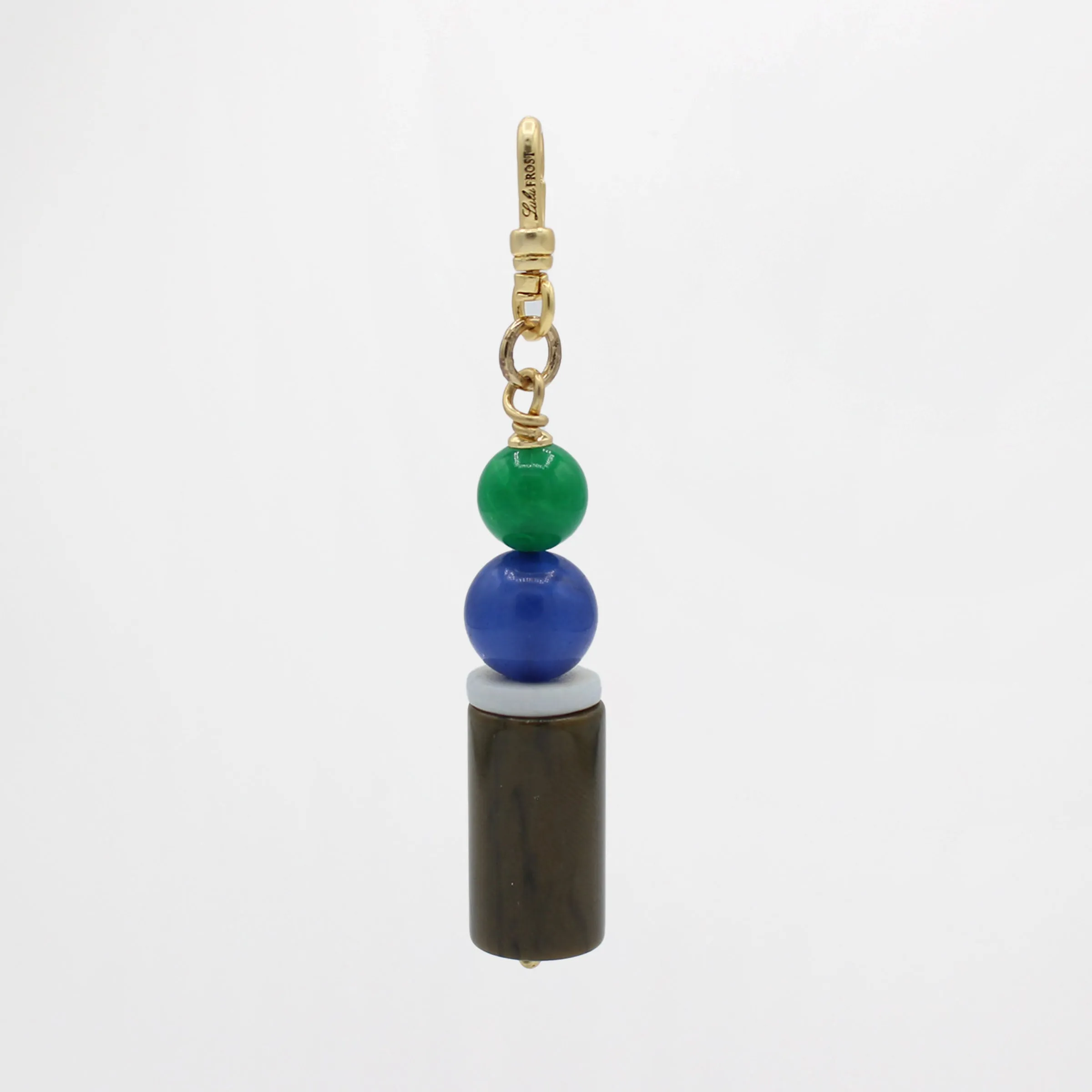 St Paddy' Vintage Bakelite Green and Blue Totem Charm sold by Lulu Frost product image thumbnail 2