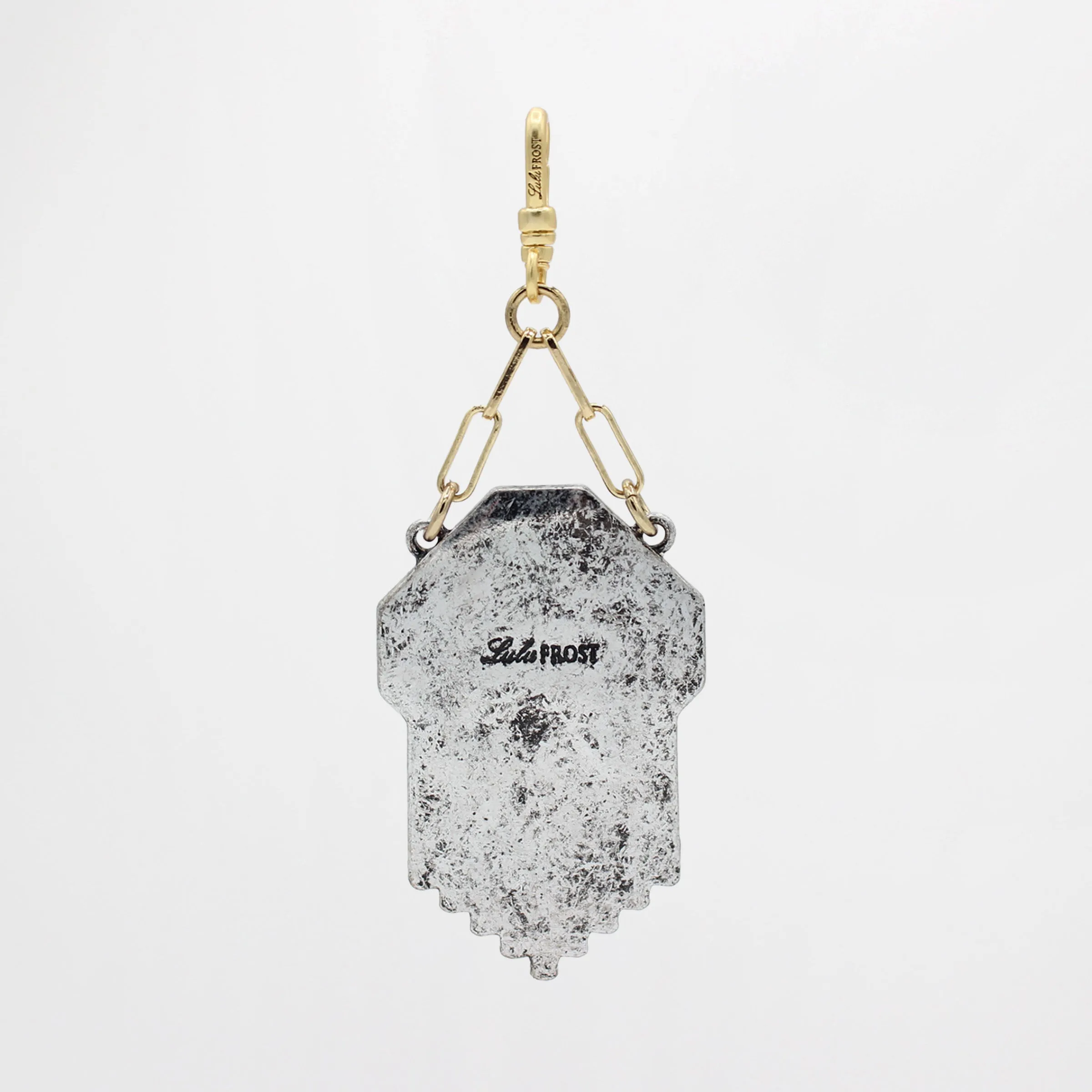 Archival Lulu Octagon Shield Charm in Black and Emerald Glass Crystal sold by Lulu Frost product image thumbnail 2