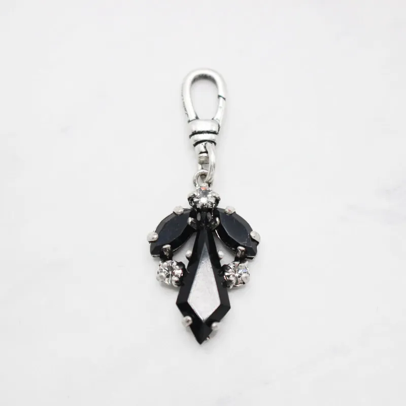 Jet Black Kites Aflight Vintage Lulu Crystal Charm sold by Lulu Frost