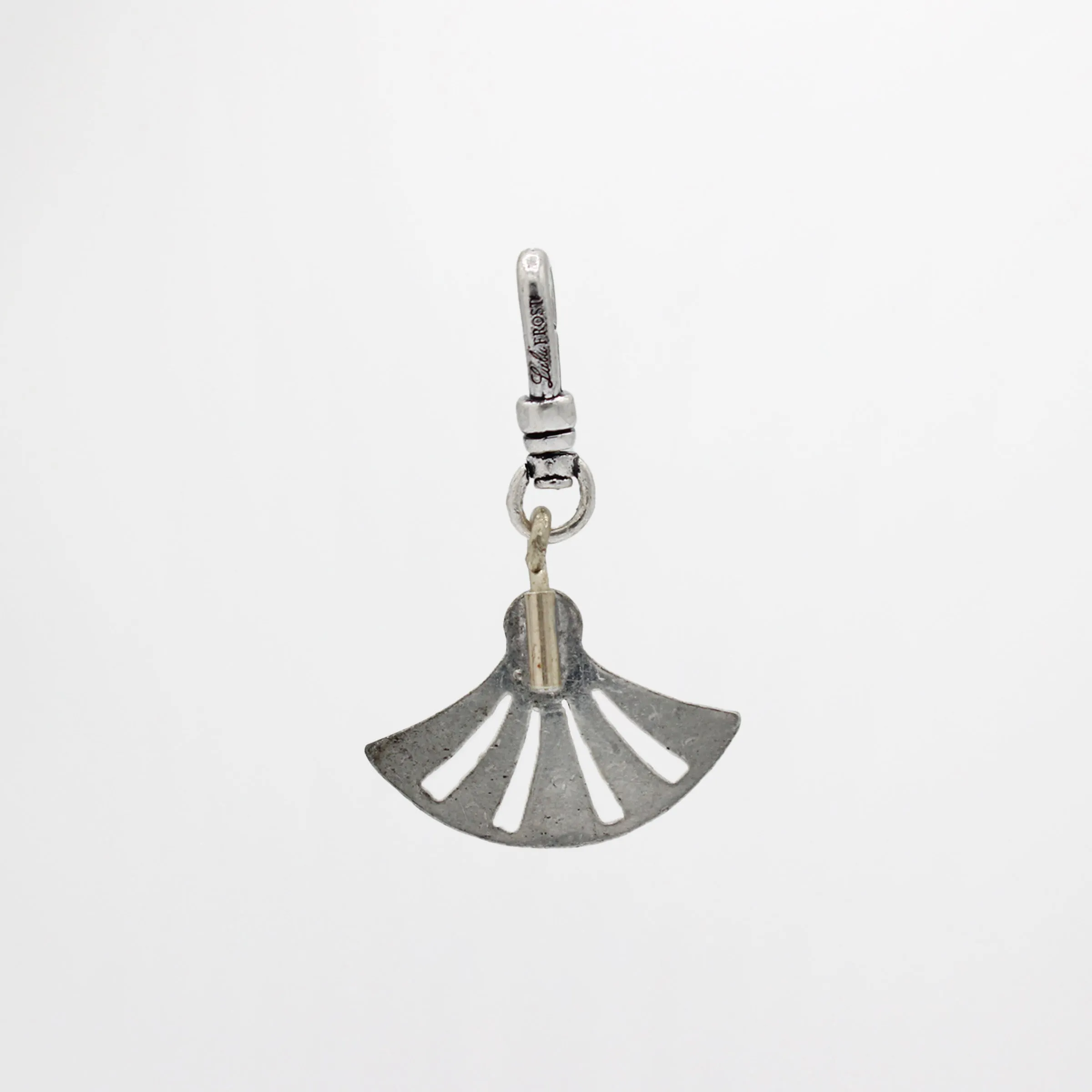Antique Art Deco Jabot Crystalline Fan Charm sold by Lulu Frost product image thumbnail 2