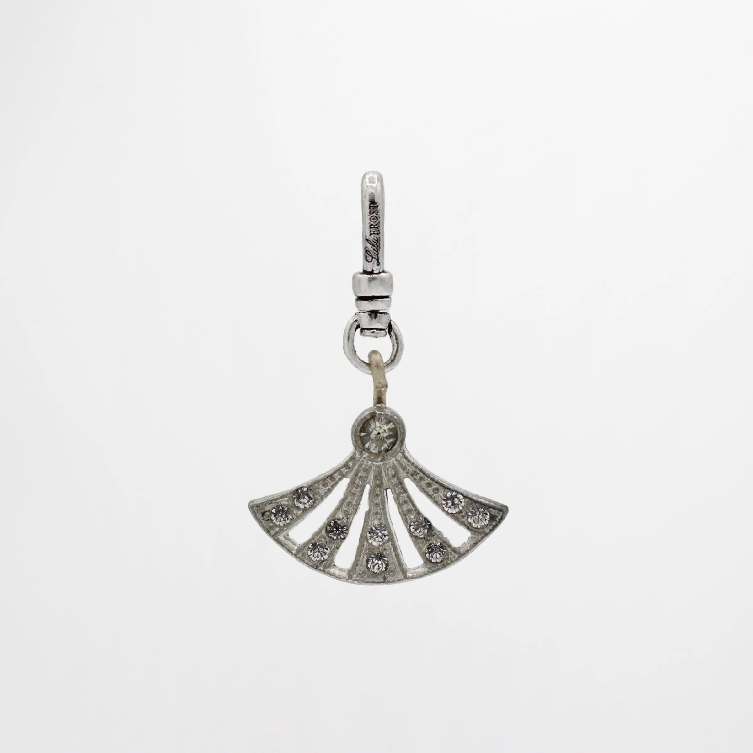 Antique Art Deco Jabot Crystalline Fan Charm sold by Lulu Frost