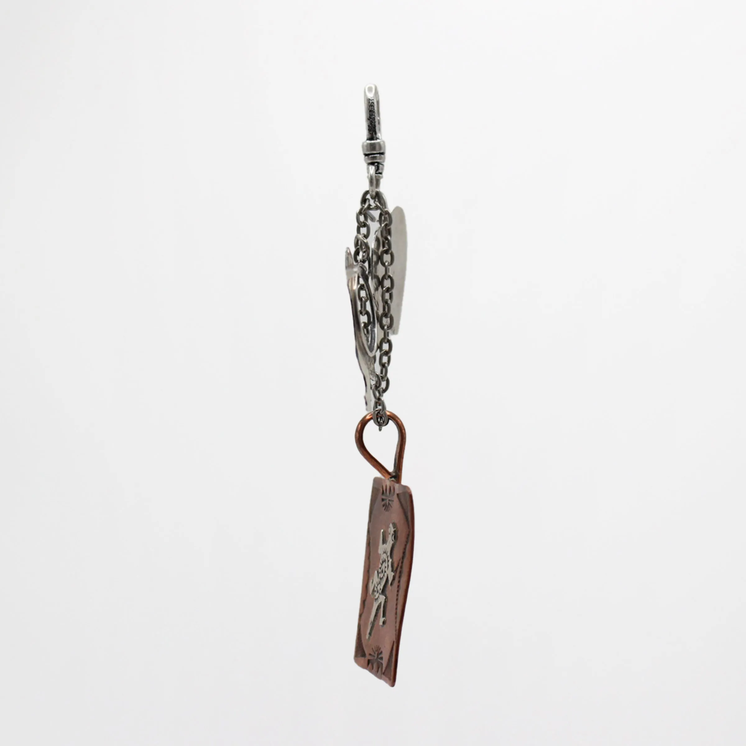 Navajo Sterling Heart, Road Runner and Lizard Cluster Charm sold by Lulu Frost product image thumbnail 3