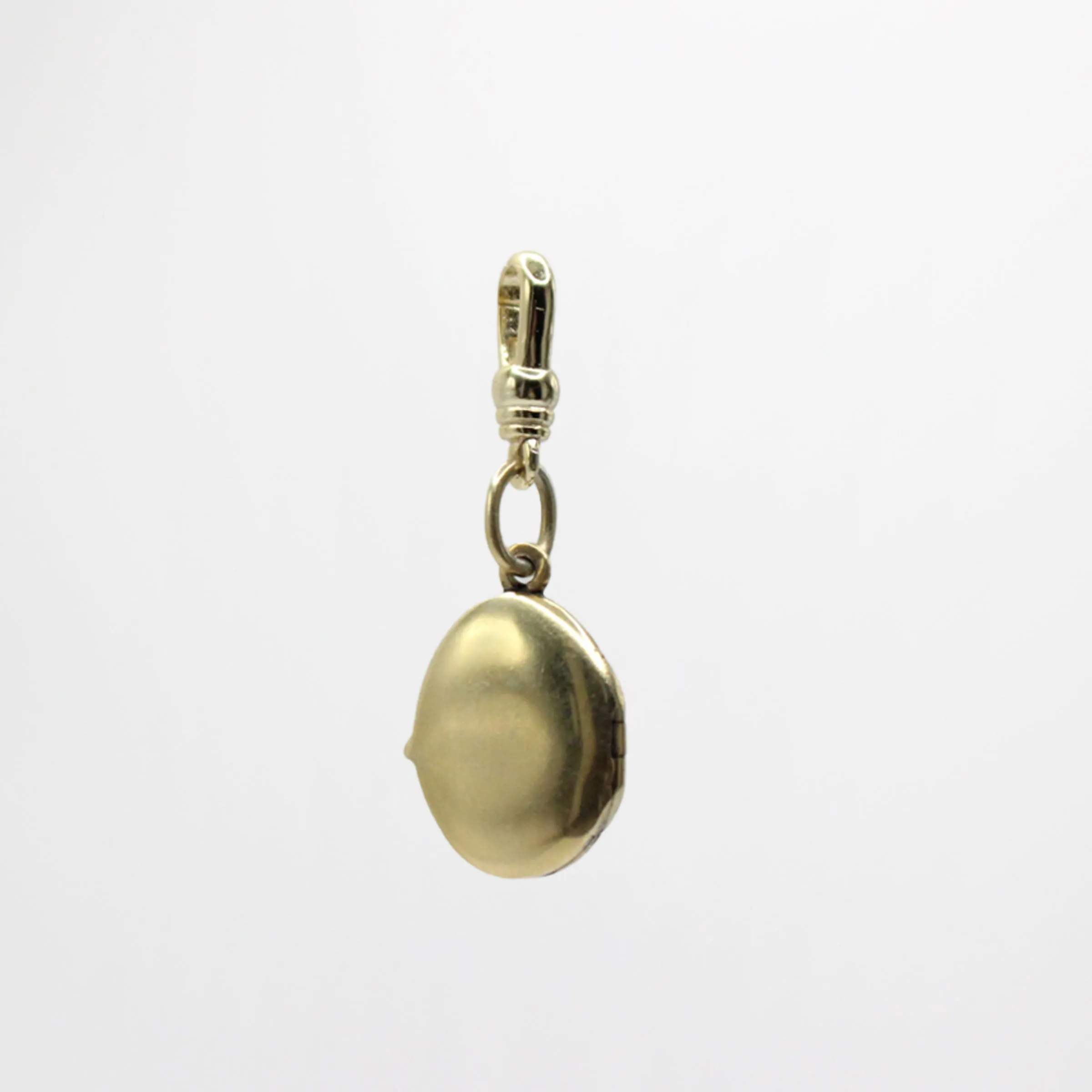 10 Karat Gold Vermeille Petite Oval Locket of Love Charm sold by Lulu Frost product image thumbnail 3