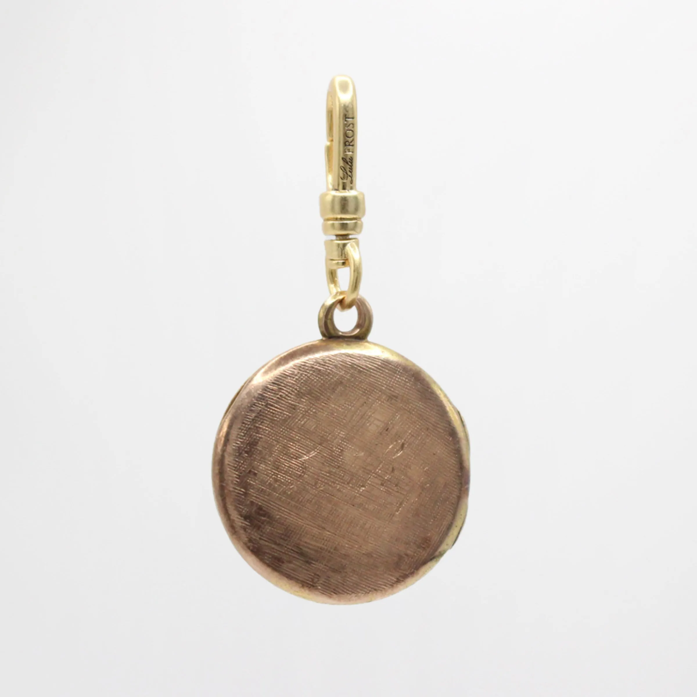 Antique Victorian Circular Scrolled Paste Locket Charm sold by Lulu Frost product image thumbnail 2