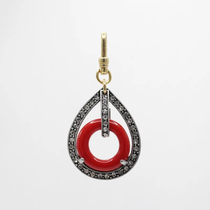 Archival Lulu Teardrop of Love Red Resin Crystal Charm sold by Lulu Frost