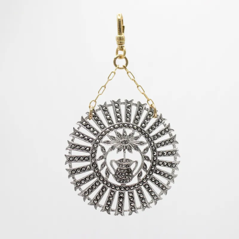 Antique Marcasite Floral Blooming Plant Charm sold by Lulu Frost