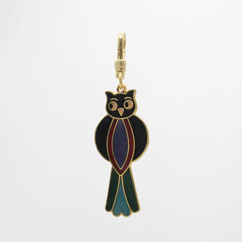 Colorful Enamel Cloisonné Mysterious Owl 'Who Me?' Charm sold by Lulu Frost
