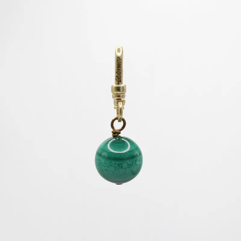 Vintage Hand-Carved Malachite Globe Charm sold by Lulu Frost