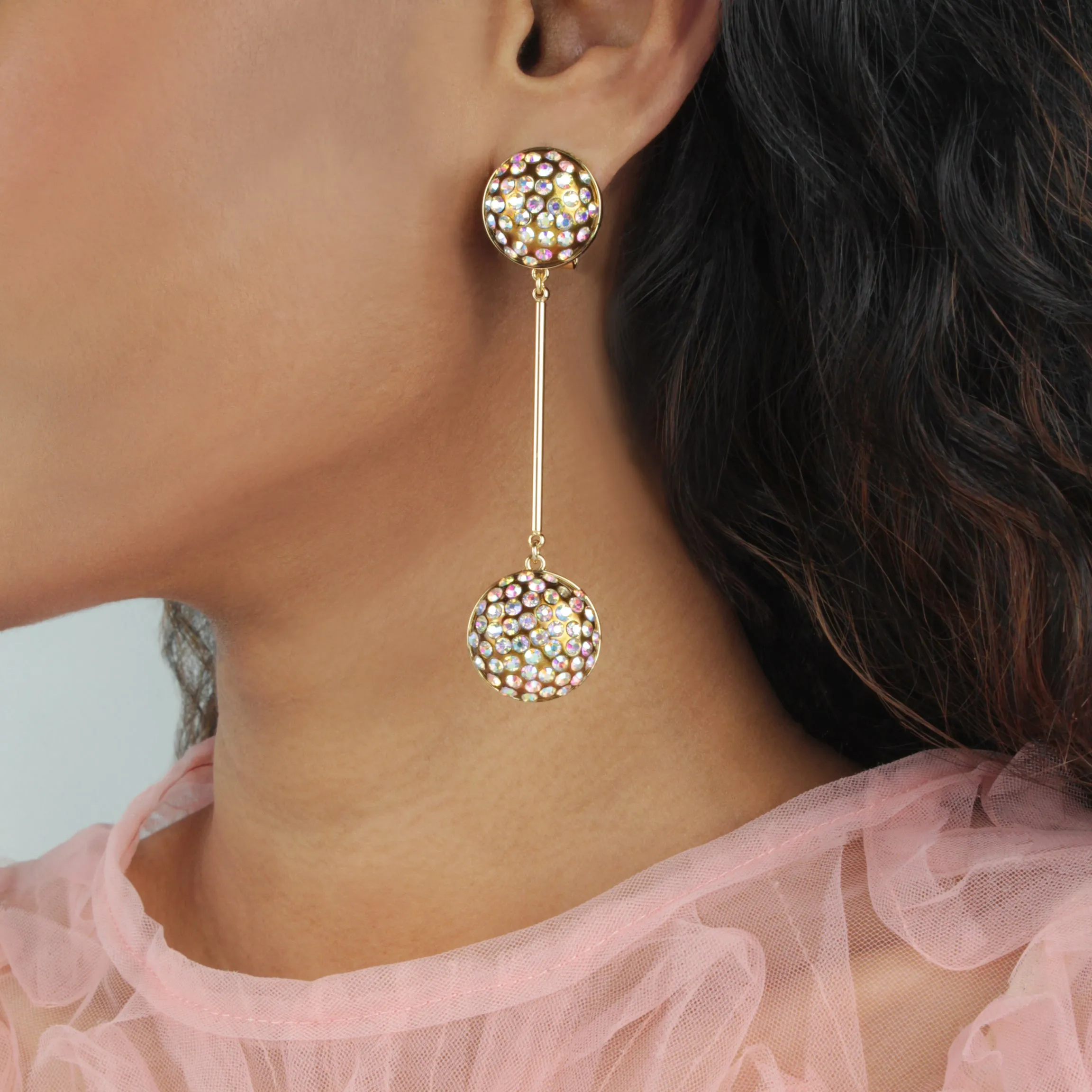 Archival Lulu Aurora Borealis Glass Crystal Dream Drop Earring sold by Lulu Frost product image thumbnail 2