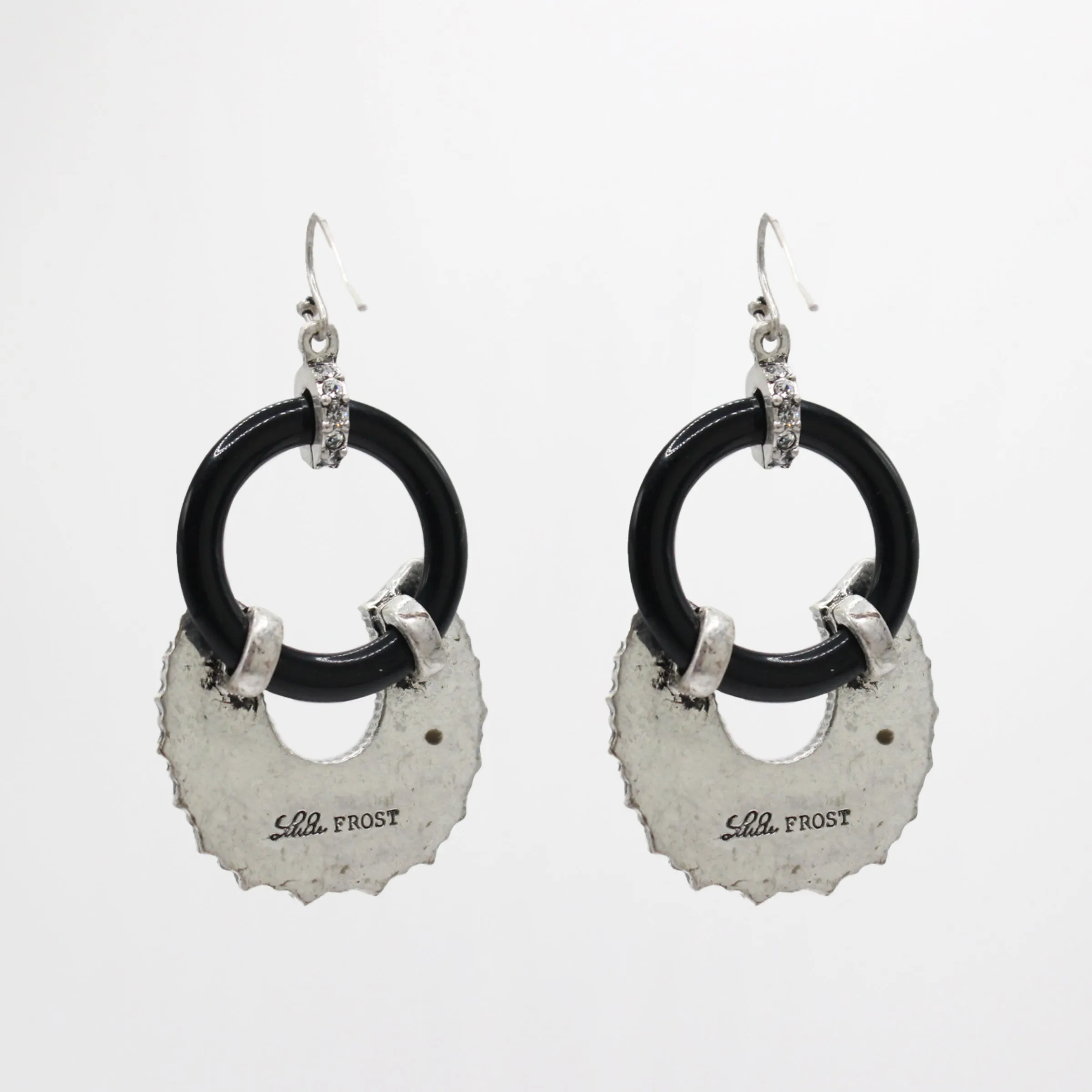 Archival Lulu Enameled Arcs Glass Crystal Art Deco Earring sold by Lulu Frost product image thumbnail 3