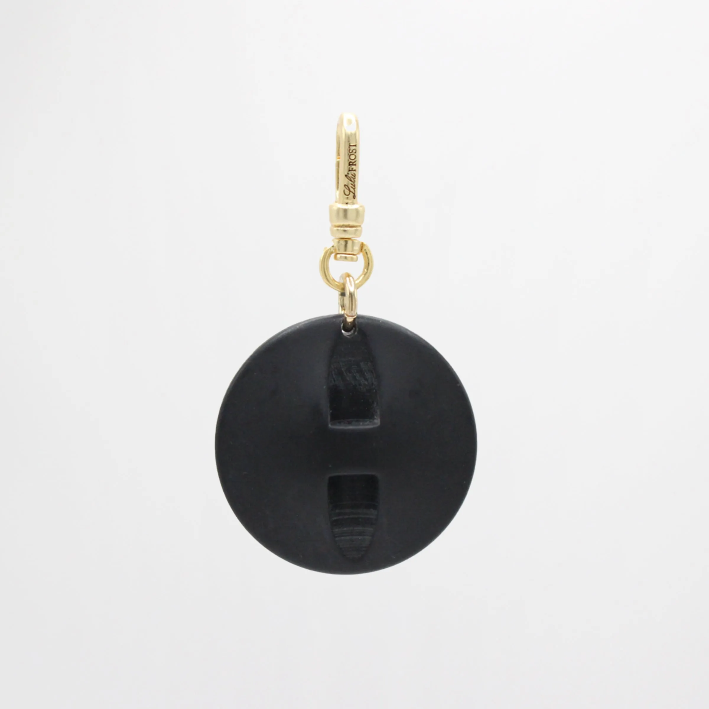 Vintage 80s Faceted Soft Touch Matte Black Resin Charm sold by Lulu Frost product image thumbnail 2