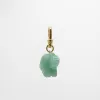 Vintage Handcarved Mint Green Aventurine Elephant Charm sold by Lulu Frost