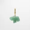 Vintage Handcarved Mint Green Aventurine Elephant Charm sold by Lulu Frost
