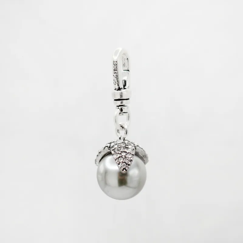 Glowing Faux Pearl Crystalline Leafy Capped Cora Charm sold by Lulu Frost