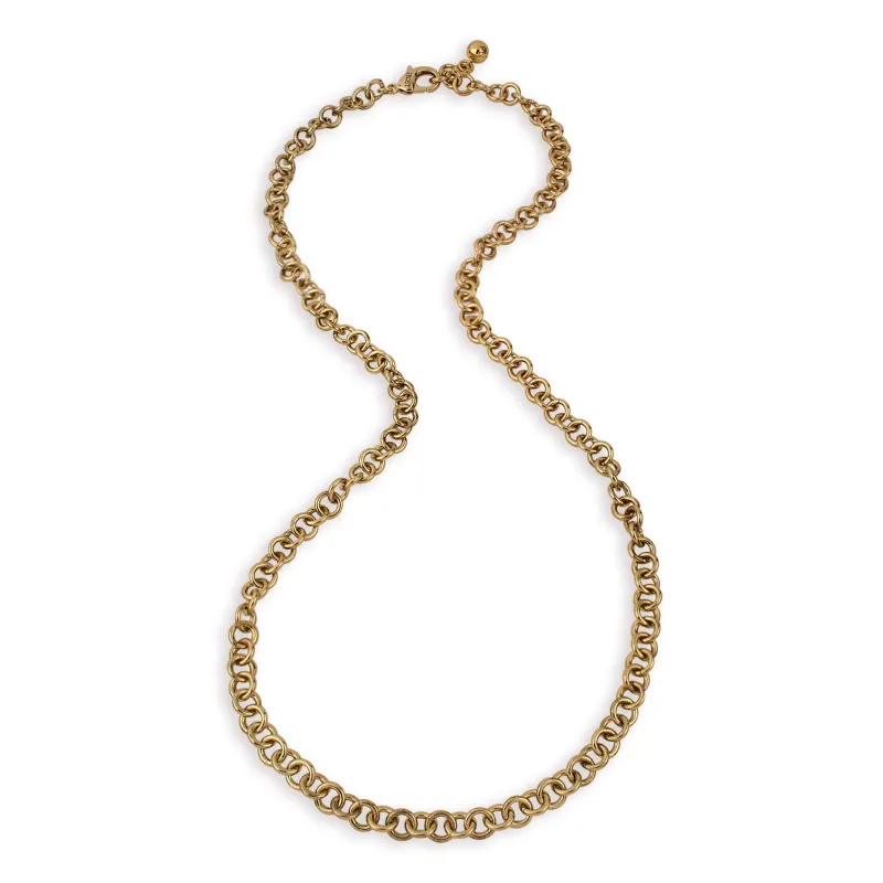Plaza Round Link Chain Necklace - Antiqued sold by Lulu Frost