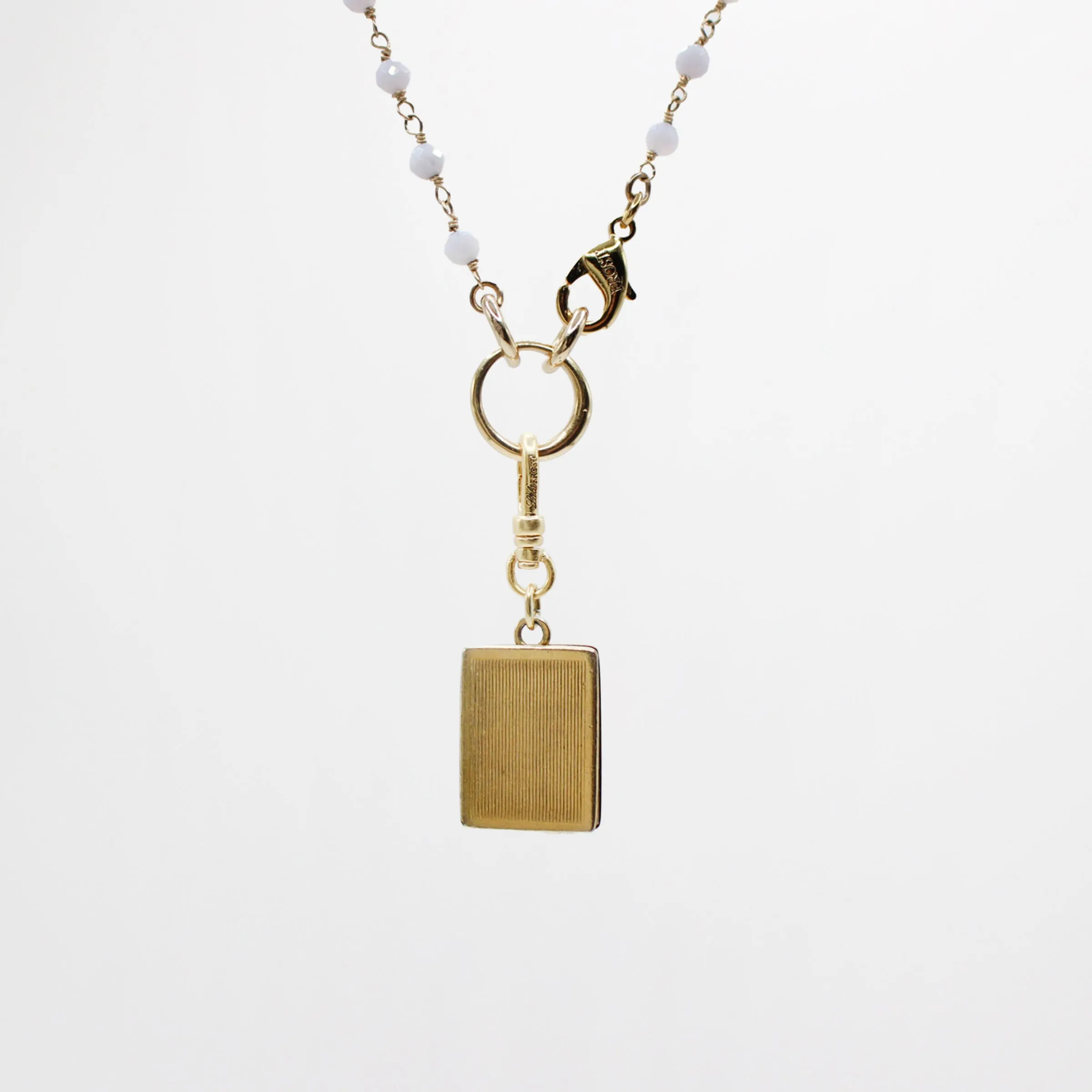 Antique Floral Scrolled Pinstripe Locket in 10kt Goldfill Betsy Charm sold by Lulu Frost product image thumbnail 3