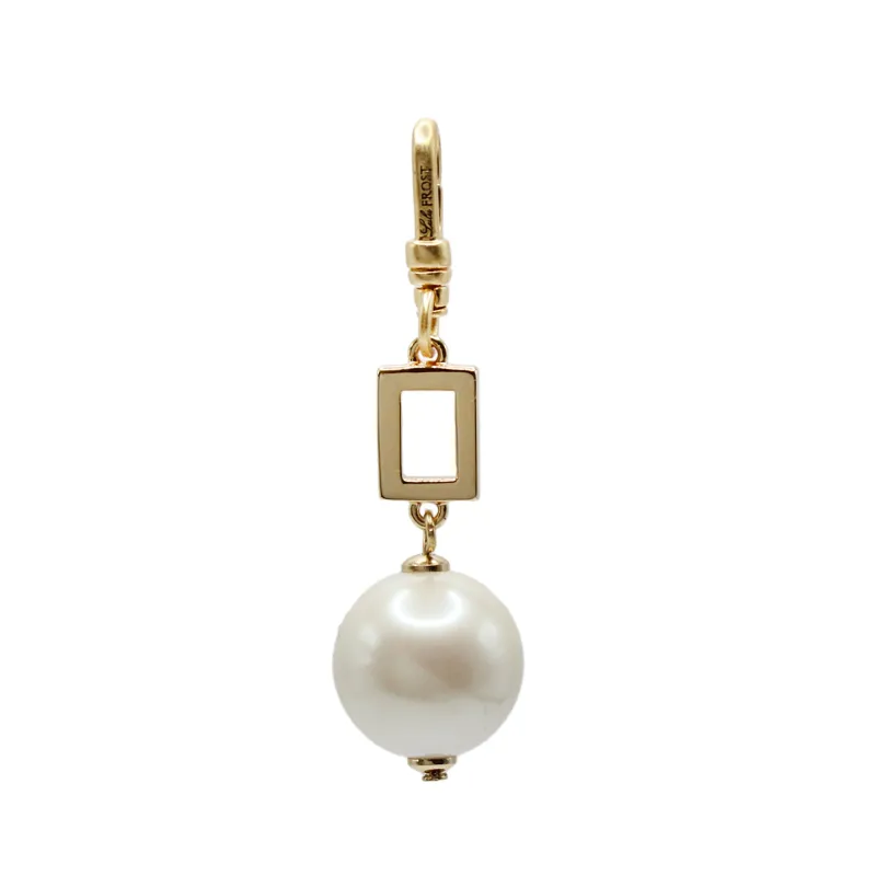Plaza Gold Geo Pearl Drop Charm sold by Lulu Frost