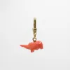Elizabeth Antique C0ral Handcarved Elephant Trunk Up Charm sold by Lulu Frost
