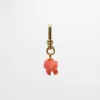 Elizabeth Antique C0ral Handcarved Elephant Trunk Up Charm sold by Lulu Frost