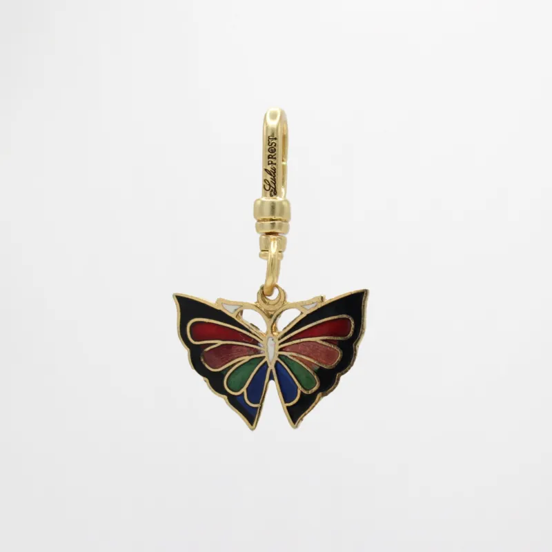 Elizabeth Enamel Cloisonné Elegant Wingspan Butterfly Filagree Charm sold by Lulu Frost